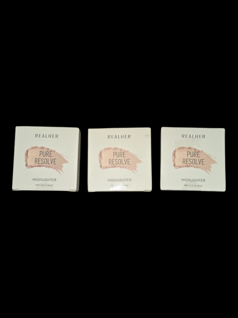 RealHer Pure Resolve Highlighter - 3 Pack Champagne Glow
